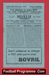 Cardiff Rugby v Swansea 1946 – 1940s Rugby Programmes