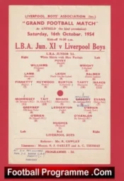 Liverpool Boys v LBA Jun 1954 – Evans