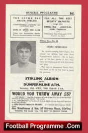 Stirling Albion v Dunfermline Athletic 1966 – Alex Ferguson