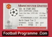 Manchester United v Sturm Graz 1999 – Match Ticket