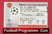 Manchester United v Fiorentina 2000 – Match Ticket