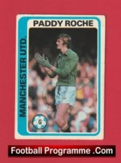 Manchester United Paddy Roche Autographed Signed Football Card Man Utd
