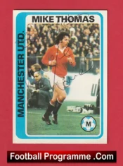 Manchester United Mickey Thomas Autographed Signed Football Card Man Utd