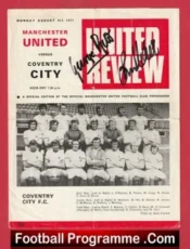 Manchester United v Coventry City 1971 – Signed George Best Plus