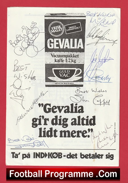 Aalborg v Manchester United 1979 - Multi Signed Autographed - Image 2