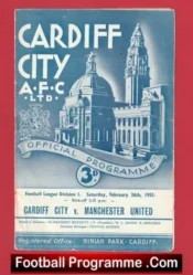 Cardiff City v Manchester United 1955 – Man Utd