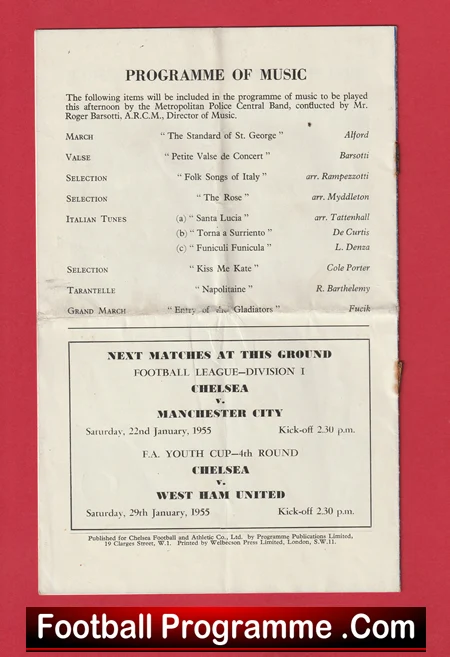 England v Italy 1955 - U23 at Chelsea Plus Duncan Edwards - Image 6