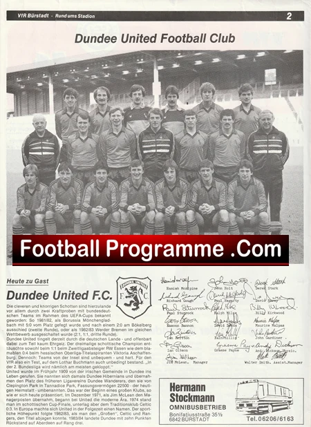 Burstadt v Dundee United 1984 - in Germany - Image 4