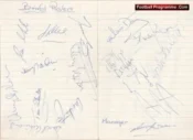 Bristol Rovers Football Club Multi Autograph Signed 1976