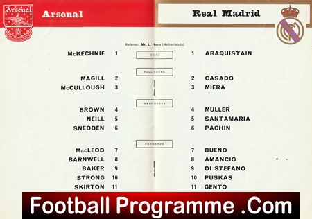 Arsenal v Real Madrid 1962 - Official Football Programmes - Image 2