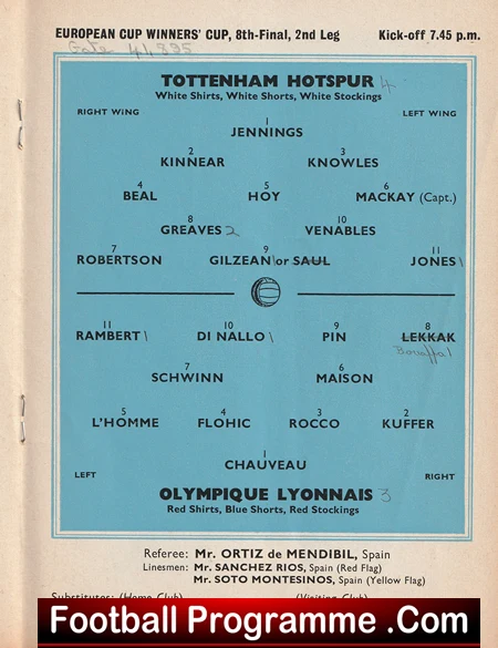 Tottenham Hotspur - Olympique Lyonnais v 1967 - France Team - Image 3