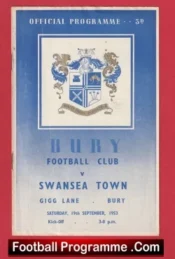 Bury v Swansea Town 1953