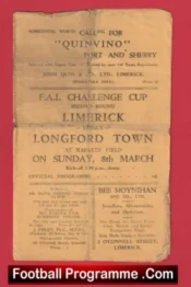 Limerick v Longford Town 1950s – Ireland – to clear