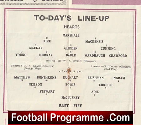 Heart Of Midlothian v East Fife 1957 - Image 3
