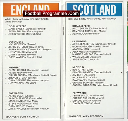 England v Scotland 1986 - Alex Ferguson Scotland Manager - Image 3