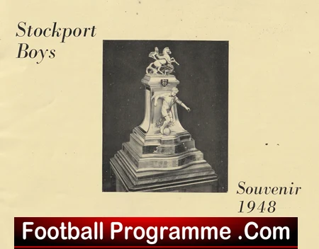 Stockport Schoolboys Souvenir 1948 - School Boys - Image 2