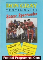 Ron Gray Testimonial Benefit Match Ipswich Town 1981