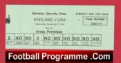 England v America USA 1994 – Wembley Pass Ticket