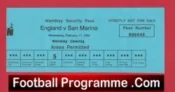 England v San Marino 1993 – Wembley Pass Ticket