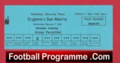 England v San Marino 1993 – Wembley Pass Ticket