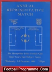 Metropolitan Police v Football Association 1986 – Met Police Football