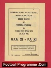 Gibralta FA v FA X1 1973 – Victoria Ground Stoke Banks