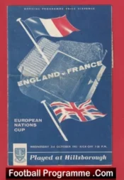 England v France 1962 – at Hillsborough European Nations Cup