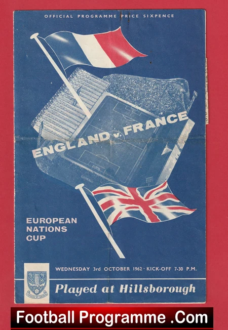 England v France 1962 - at Hillsborough European Nations Cup - Image 2