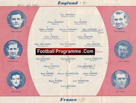 England v France 1962 - at Hillsborough European Nations Cup - Image 3