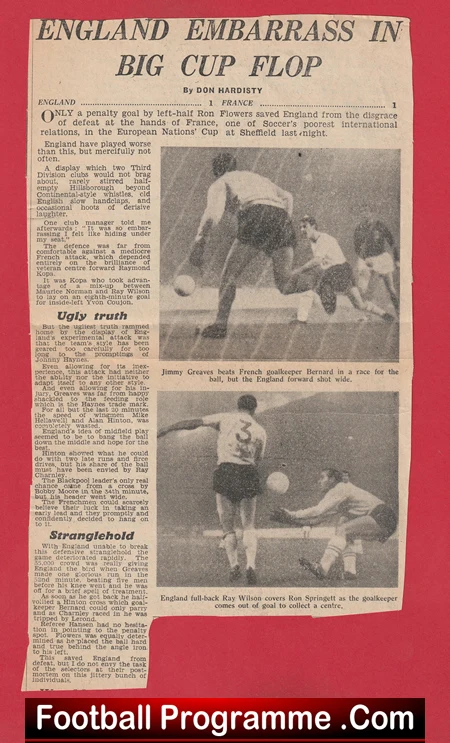 England v France 1962 - at Hillsborough European Nations Cup - Image 4