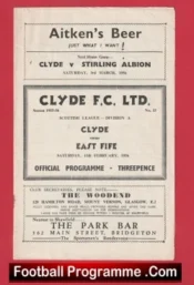 Clyde v East Fife 1956 – Scotland