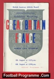 Great Britain v France 1951 – Athletics Programme + Tickets