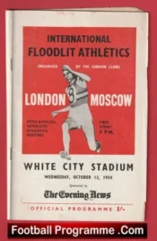 London v Moscow 1954 – Athletics Programme