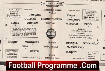 Manchester United v Sheffield Wednesday 1957 - Munich Season 57/58 - Image 2