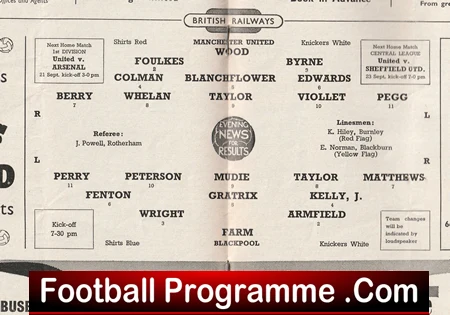 Manchester United v Blackpool 1957 - Man Utd - Image 3