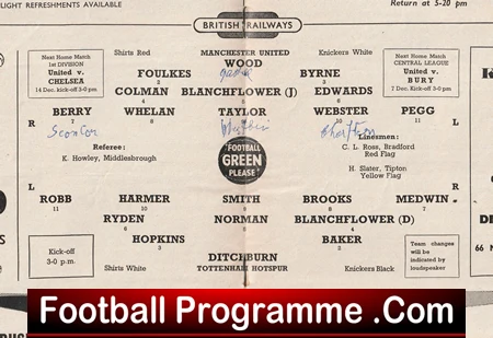 Manchester United v Tottenham 1957 - Man Utd Busby Babes - Image 2