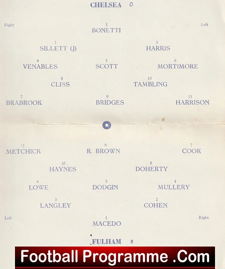 Chelsea v Fulham 1967 - FA Cup Pirate Programme - Image 3