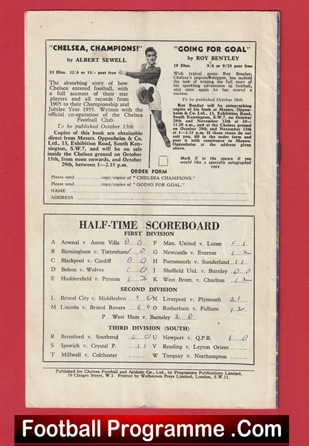 Chelsea v Manchester City 1955 - 1950s - Image 4