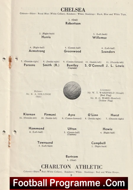Chelsea v Charlton Athletic 1954 - Champions Season 54/55 - Image 2
