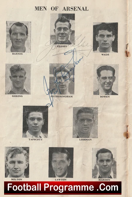 Chelsea v Arsenal 1954 - Chelsea League Champions Signed - Image 4
