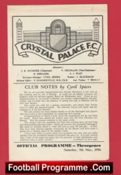 Crystal Palace v International Managers X1 1956 – Bill Shankly