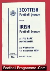 Scotland League v Ireland Football League 1978 – Motherwell