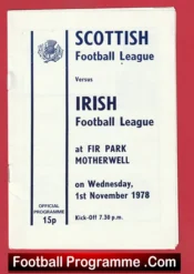 Scotland League v Ireland Football League 1978 – Motherwell