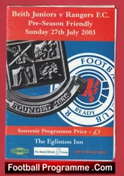 Beith Juniors v Glasgow Rangers 2003 – Friendly Match