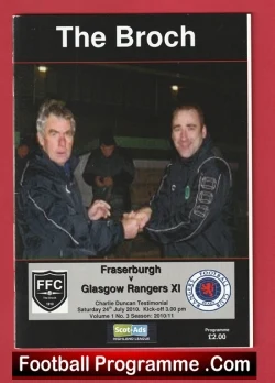 Fraserburgh v Glasgow Rangers 2010 - Highland League Scotland