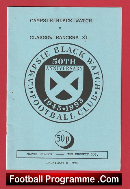 Campsite Black Watch v Glasgow Rangers 1993 - Challenge Match - Image 2