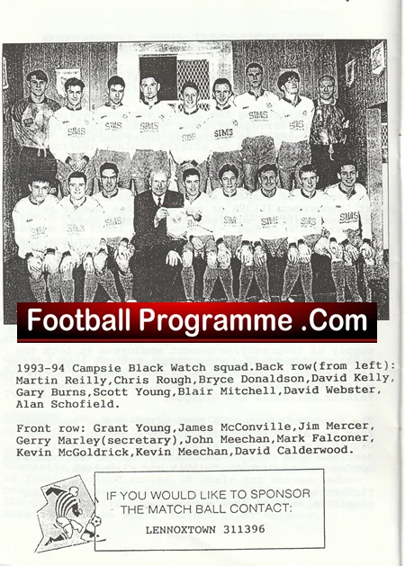 Campsite Black Watch v Glasgow Rangers 1993 - Challenge Match - Image 3