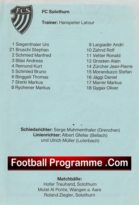 Solothurn v Glasgow Rangers 1987 - Challenge Match Switzerland - Image 4