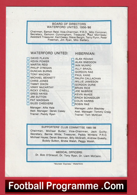 Waterford United v Hibernian Hibs 1985 - Ireland - Image 3