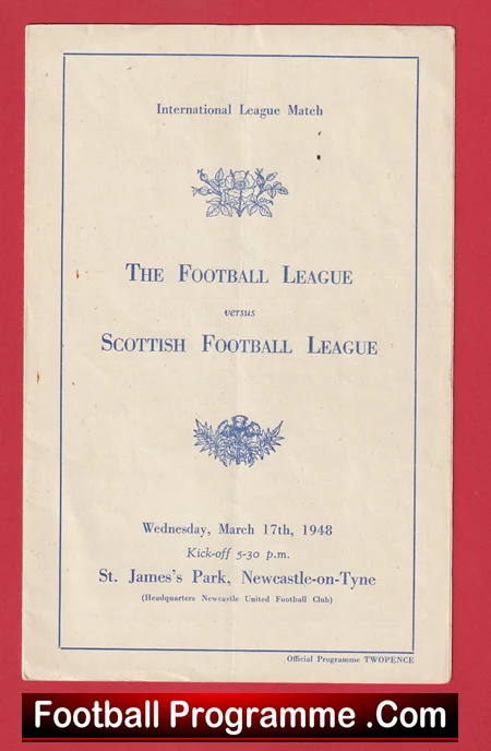 England League v Scottish League 1948 - Newcastle United - Image 2